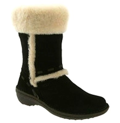 NIB New UGG Australia ELIJO Black Suede Cuff Boots Size 5