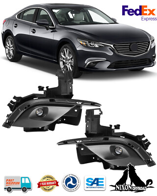 LED Fog Lights for 2016 2017 Mazda 6 Driving Bumper Lamps w/Wiring+Switch Kit