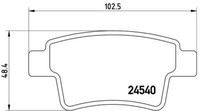 BREP61085 Serie Pastigile Bremse Citroen C4 Picasso 1,6 16V - 2,0 HDI 06-13 Heck