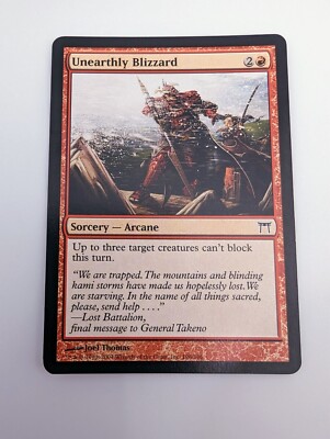 Magic the Gathering UNEARTHLY BLIZZARD Champions of Kamigawa MTG