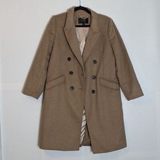 J.crew Wool Double Breasted Topcoat Camel Size 8p