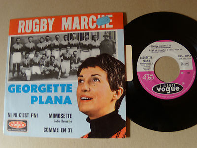 GEORGETTE PLANA: Rugby Marken (Orch JC PELLETIER) 7'' EP 45T 1968 VOGUE EPL 8642
