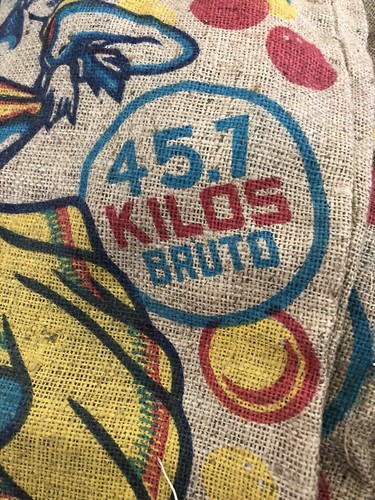 Vintage Burlap Bag Sack Marca Zamba Berger & Plate Co Colorful Dancers 100 Lb - Picture 4 of 9