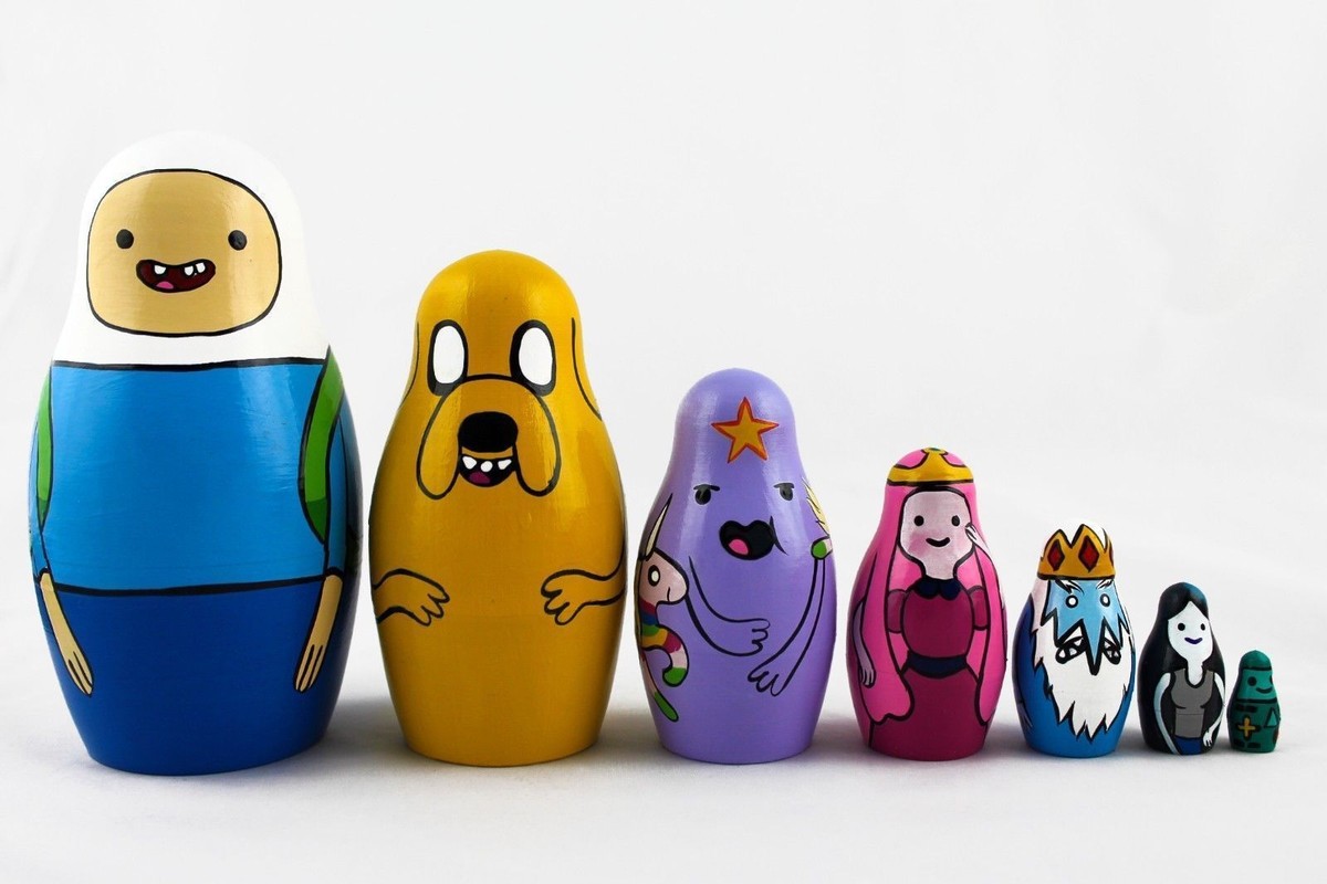 オマケ　REBORNアニカフェ Matryoshka Adventure Time Finn and Jake Cartoon Nesting Dolls