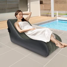 S-shaped Folding Sofa Bed Waterproof Sofa Bed Inflatable Sofa Bed with Air Pump