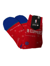 LA Clippers Stance Socks Mens Large One Pair Playbook Crew Red Blue