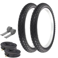 PRO+ BICYCLE BMX TIRE 18" X 2.125 BLACK COMP III  HEAVYDUTY TUBES 6PC BUNDLE.