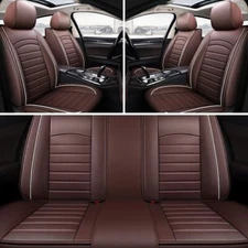 Front Rear 5-Sits PU Leather Seat Cover Full Coverage Protection Pad For Toyota