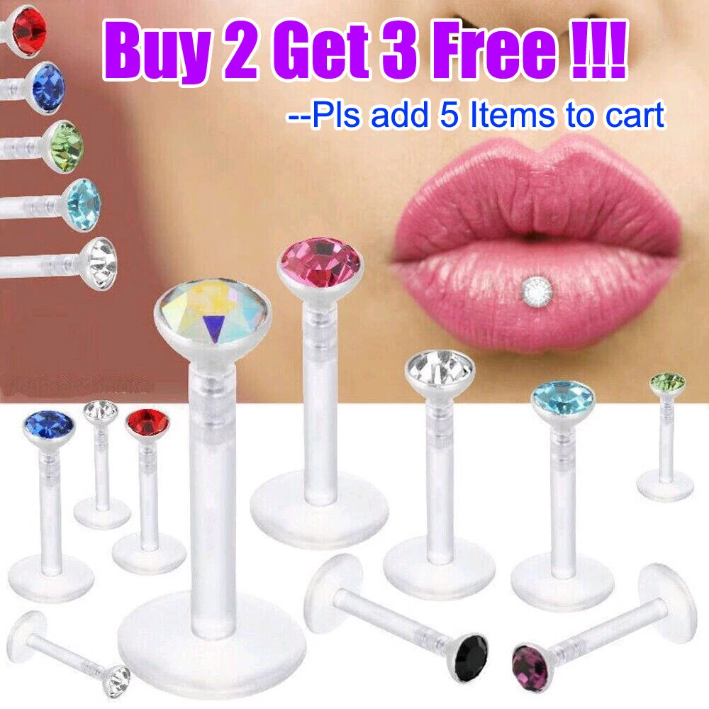 Clear lip jewelry sale