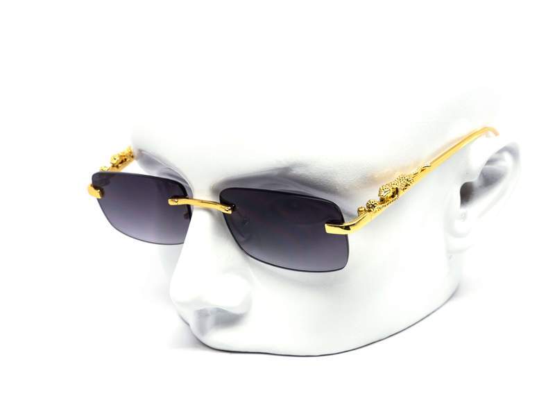 Fashion Mens Women Hip Hop Sunglasses Quavo Migos Luxury Gold Rimless Sunglasses - Foto 6