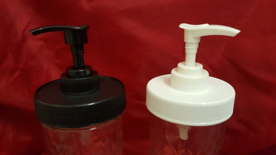 Mason Jar Soap/Lotion/Sanitizer/Condiment Dispenser Lid/Pump - Rust Free 7" Tube - Image 3 of 4