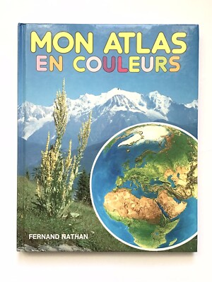 BUCH MEIN ATLAS IN FARBEN KARTEN GEOGRAPHIE WELTKARTE CHILDINA NATHAN 1981
