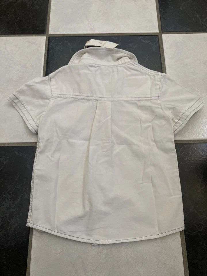NUEVO CON ETIQUETAS 100% AUTÉNTICO Camisa Gucci Niño Algodón Manga Corta/Detalle Web Foto 2 de 4