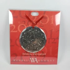 Wendell August 2012 Annual Christmas Aluminum Ornament Children's Toy Wreath NEW