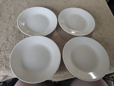 CORELLE SANDSTONE BEIGE 6  3/4" DESSERT PLATES X 4 GENTLY USED FREE USA SHIP
