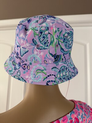 NWT Lilly Pulitzer Lilac Freesia Mermaid Printed Bucket Hat One Size Women main image 3