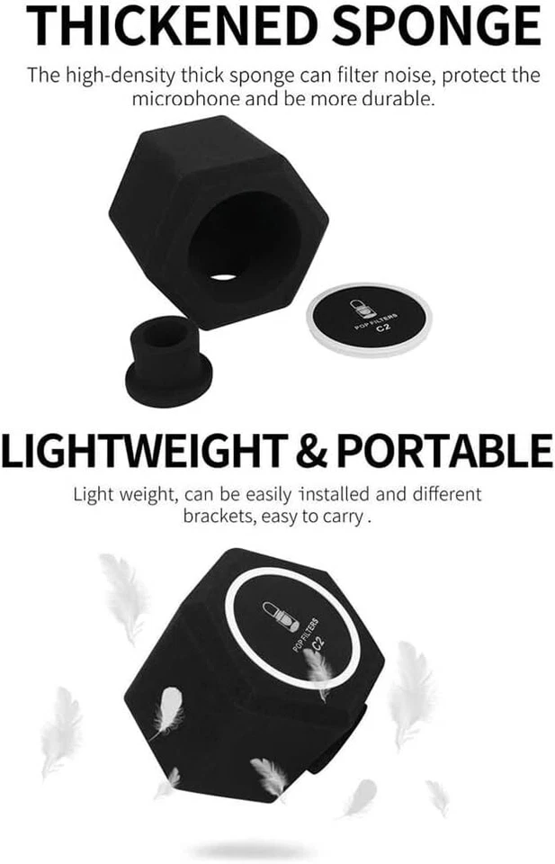 Professional Microphone Isolation Ball Shield Pop Filter - Image 3 of 4