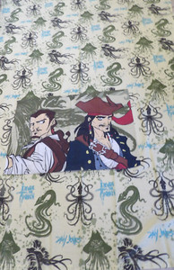 Disney Pirates of the Caribbean Dead Man's Chest Twin FLAT Sheet & PILLOW CASE