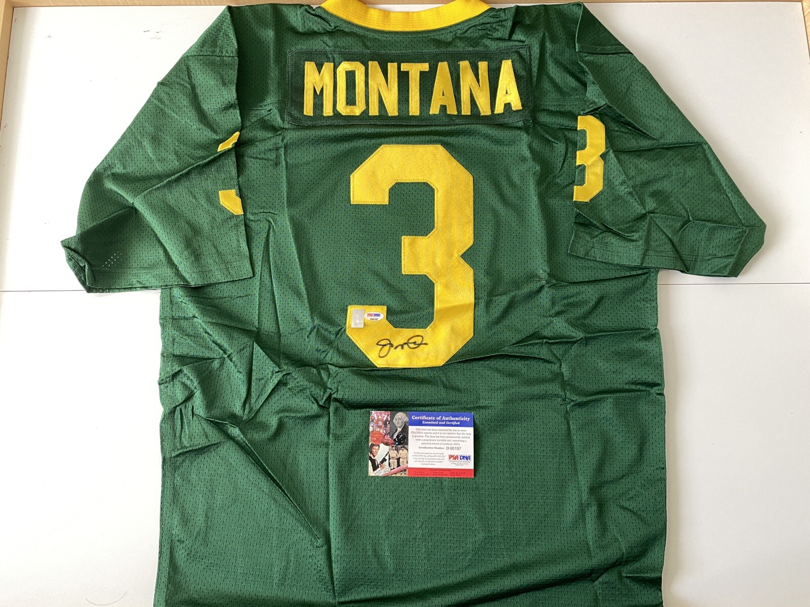 JOE MONTANA Signed Notre Dame Irish Jersey PSA/DNA COA Autographed San Francisco