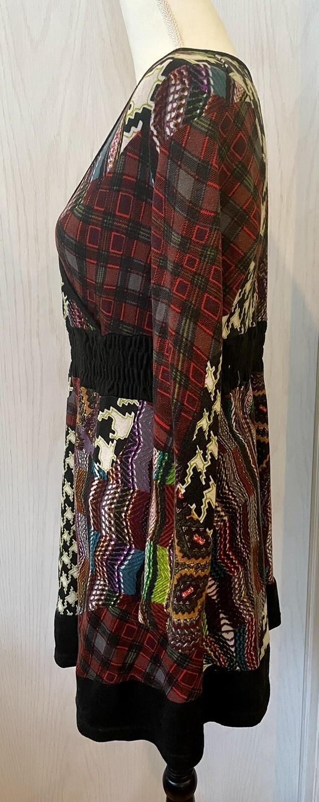 Just Funky Wrap Dress Women’s M Multicolored Bout… - image 2