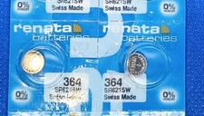 2 Pieces 364 SR621SW Batteries by Renata Exp. 05/2028 FREE SHIPPING