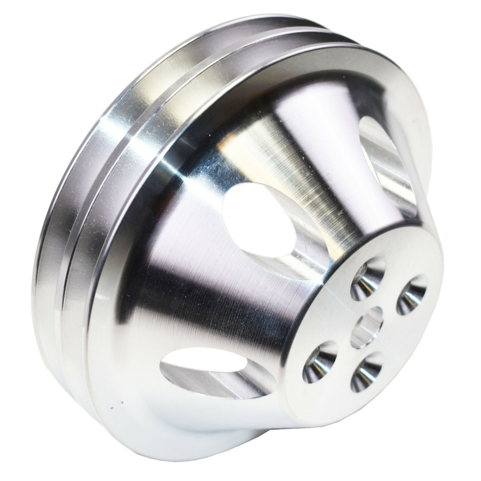 Chevy Small Block DoubleGroove Aluminum Short Water Pump Pulley eBay