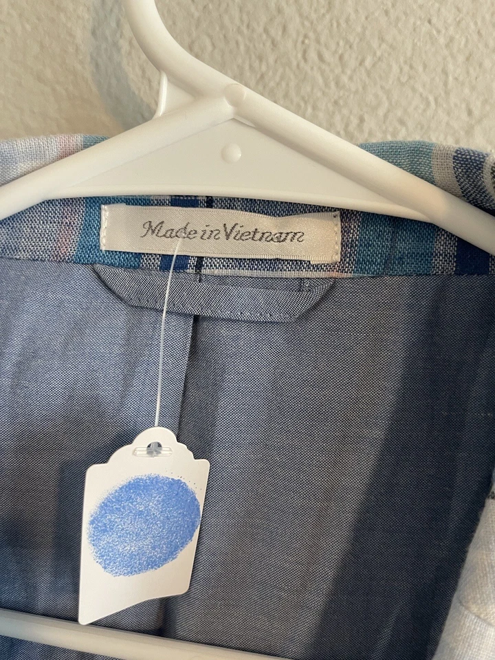 NUEVO CON ETIQUETA IZOD HOMBRE VERANO LINO Y ALGODÓN BLAZER TALLA 44R  Foto 3 de 4