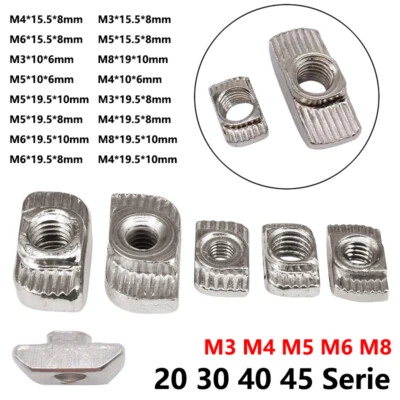 MARKENLOS M3 M4 M5 M6 M8 Hammermutter T-Nut Aluprofile Nutensteine Nut 20 30 40 45 Series