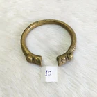 Vintage Lion Figure Both Ends Tribal Bangle Brass Jewellery Kada Decorative 10