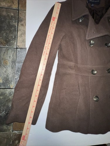 Anne Klein Pea Coat Women’s Medium Brown Wool Blend Classic Winter Lined - Picture 11 of 19