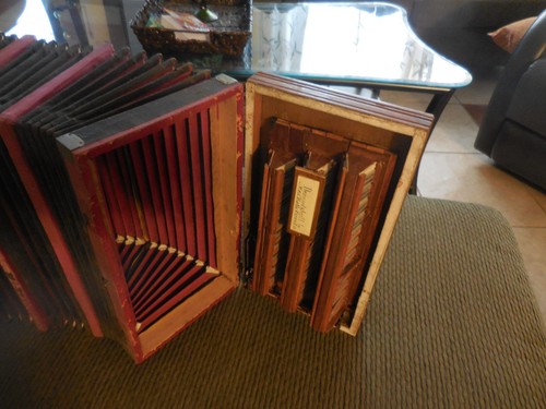 Antique all Wooden33 button Accordion Designed & Build by Max Bolete, 1800's - Picture 10 of 12