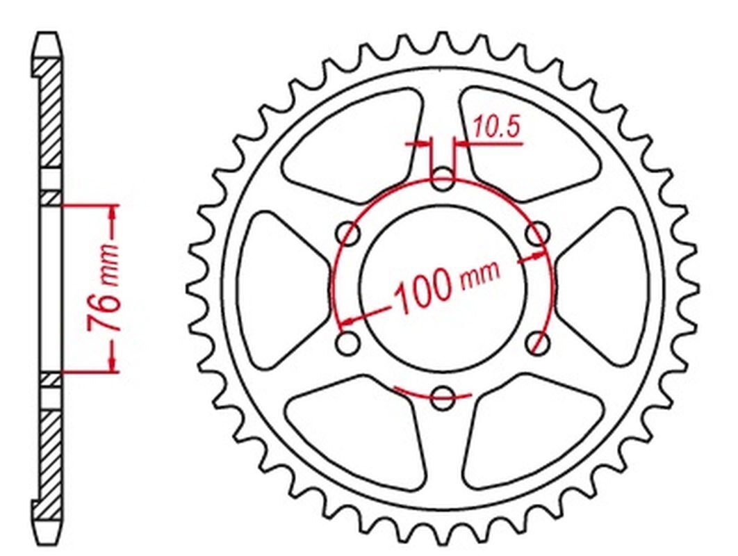 Pignon arrière 816 42 Suzuki GSXR1100 transmission moto couronne JTR816.42 1993