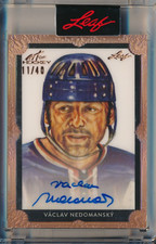 2021/22 LEAF ART OF HOCKEY VACLAV NEDOMANSKY AUTO #11/40 SIGNATURE