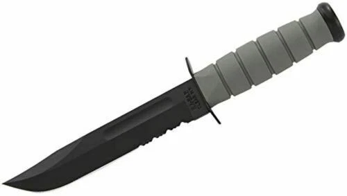 Shell Handle Serrated Collectible Fixed Blade Knives
