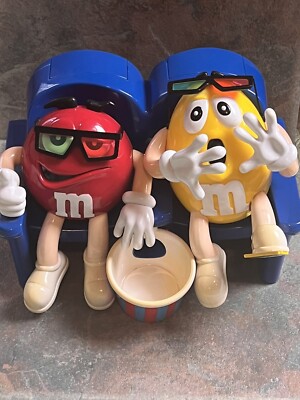 Vintage M&M Red Yellow M&M Movie Theater 3D Glasses Candy
