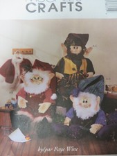 OOP Vintage 90's McCall's 3837 LARGE EARS SANTA  ELVES Sewing Pattern Stuffed