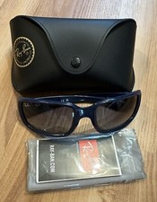 Ray Ban RB 4338 Polished Blue Frame Light Grey Gradient Lens Sunglass