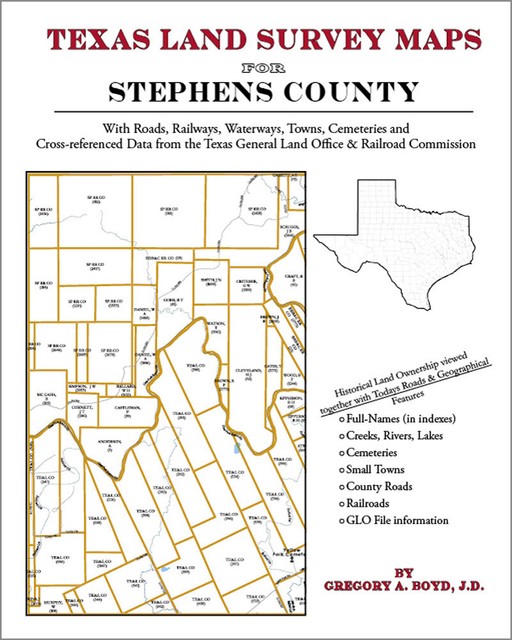 Stephens County Texas Land Survey Maps Genealogy History eBay