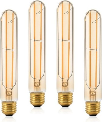 VCTC Lighting Dimmable T10 Long Light Bulb,E26 Base Amber Vintage Edison
