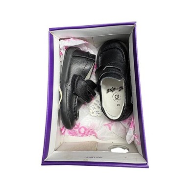 Pediped Charlie Grip n Go Black Leather Loafers Toddler Shoes Size 5 US 20 EU