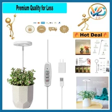 Grow Light LED Full Spectrum Plant Lamp with Timer Dimmable & Adjustable Height