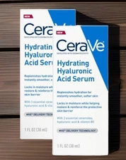 2 Pack CeraVe Hydrating Hyaluronic Acid Serum 1fl.oz.
