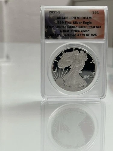 2019-S American Eagle Silver PF 70 DCAM ANACS US Mint