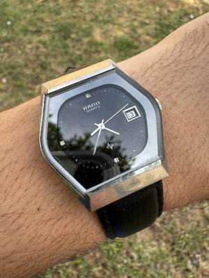 Vintage RADO WATCH Diamond Marks Quartz 107.2016.4 Date Indicator