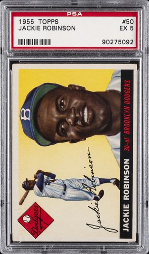 1955 TOPPS #50 JACKIE ROBINSON PSA 5