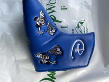 Walt Disney World Mickey Mouse Golf Blade Putter Head Cover Blue Magnetic