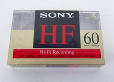 NEW  SEALED Sony HF 60 Type I Blank Audio Cassette Normal Position  1992 NOS