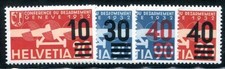 SWITZERLAND 1936 291-293, 310 ** MNH FLAWLESS air mail OVERPRINTS (I3605