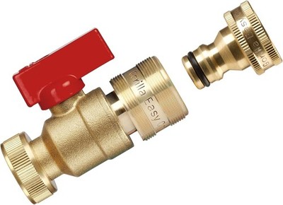 3/4 Inch GHT Solid Brass Garden Hose Quick Connect Fittings 2 Pack