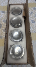Set of 4 Clear Glass Bottles 32 fl oz Push Cap Dishwasher Safe Plastic Lids